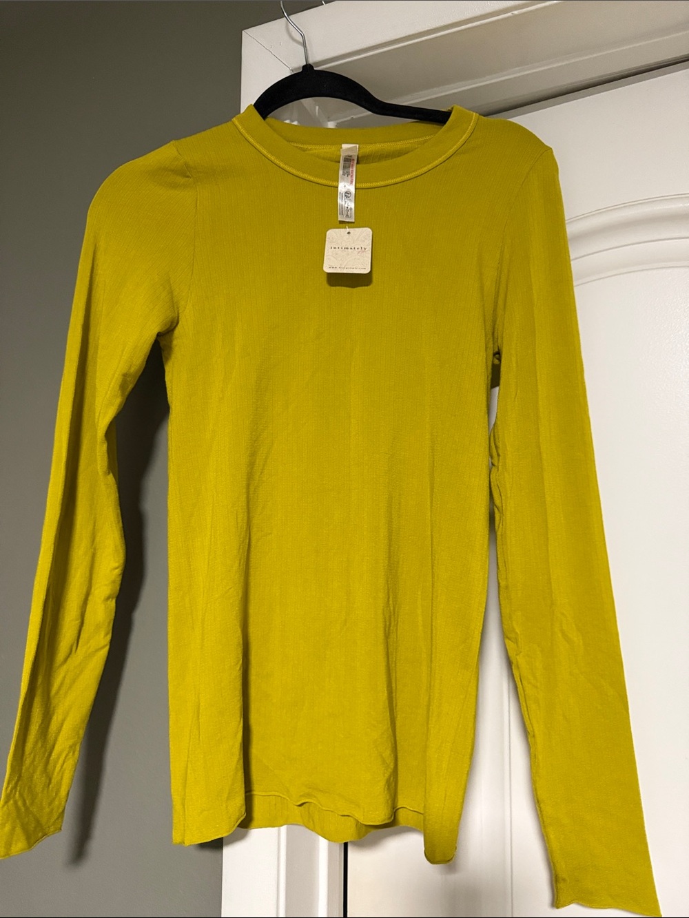 Free People So Soft Seamless Modal Long Sleeve in Acid Moss